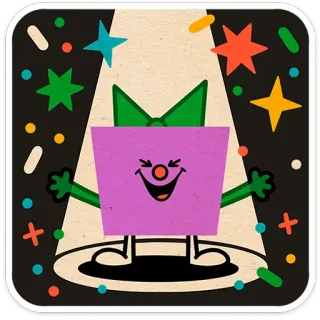 🥳 Mr. Present Mr. Men mr. men, mr. hadiah, hadiah, kartun, karakter, berwarna telegram sticker
