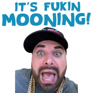 🌝 IT'S FUKIN MOONING! лицо, мужчина, выражение, стикер whatsapp sticker