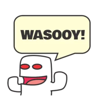 😂 WASOOY! 스티커, 만화, 말풍선, 웃긴, 캐릭터 telegram sticker