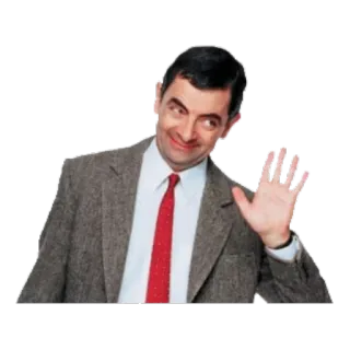 😘 Mr. Bean mr bean, gracioso, comedia, saludo, televisión, rowan atkinson telegram sticker