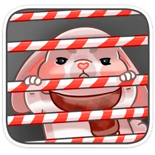 😵 토끼, 귀여운, 동물, 스티커, 만화 telegram sticker