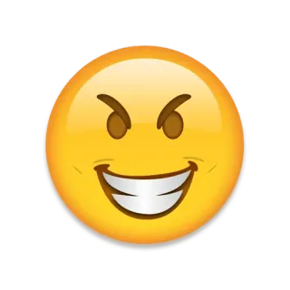 😗 Emoji, Smiley, Malvado, Sinistro, Ameaçador telegram sticker