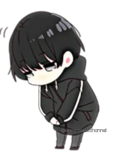 🙂 anime, sad, cute, kawaii, chibi telegram sticker