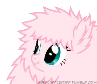🙊 ASKFLUFFLEPUFF.TUMBLR.COM różowy kucyk, kreskówka, słodki, puszysty, kucyk, anime telegram sticker