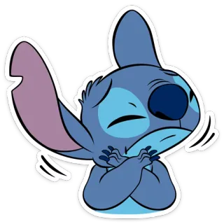 🙅 Stitch Lilo & Stitch Мультфильм, Дисней, Инопланетянин, Милый, Стич whatsapp sticker