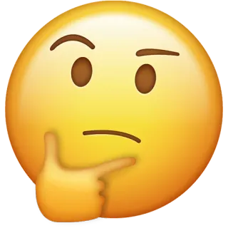 🤔 thinking, emoji, question, doubt, pondering, expression telegram sticker