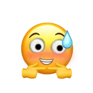 ❤️ emoji, shy, fingers, nervous, emoticon, expression telegram sticker