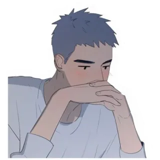 🤔 pria, sedih, berpikir, kartun, melankolis, merenung telegram sticker