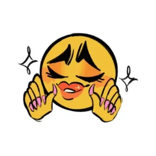👄 Emoji, Ekspresi, Rias wajah, Kuku, imut telegram sticker