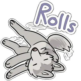 🤣 Rolls hond, schattig, dieren, huisdier, rolletjes telegram sticker