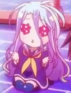 😭 Shiro No Game No Life Anime, Chibi, Shiro, No Game No Life whatsapp sticker