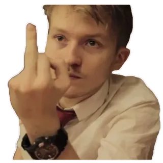 👎 dedo do meio, gesto ofensivo, pessoa, adesivo, grosseiro telegram sticker