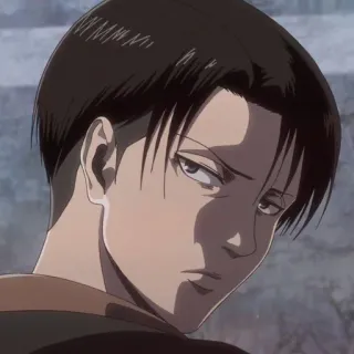 ☁️ Levi Ackerman Attack on Titan anime, cartoon, character, Levi, Attack on Titan telegram sticker