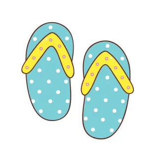 🤩 flip flops, sandalen, strand, sommer, punkte, schuhe, schuhe whatsapp sticker