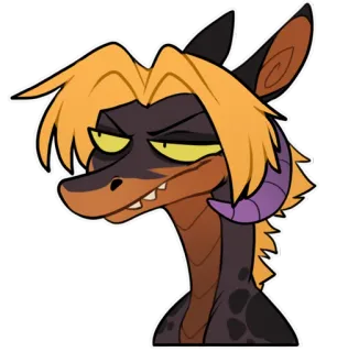 😏 drago, furry, antropomorfo, mostro, cartone animato, creatura, personaggio, fantasy whatsapp sticker