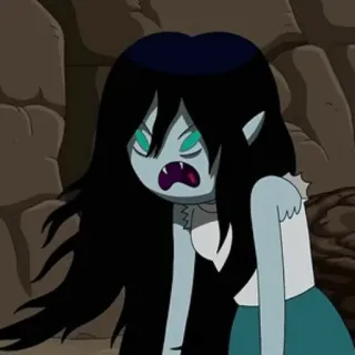 🖤 Marceline Adventure Time мультфильм, вампир, Марселин, Время приключений, мультипликация telegram sticker