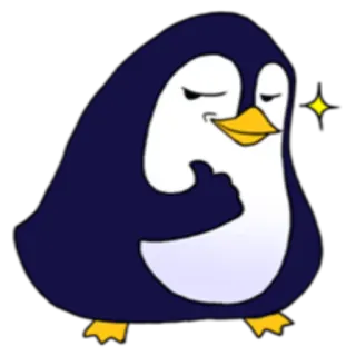 👍 пингвин, большой палец вверх, животное, птица, одобрение, позитивный telegram sticker