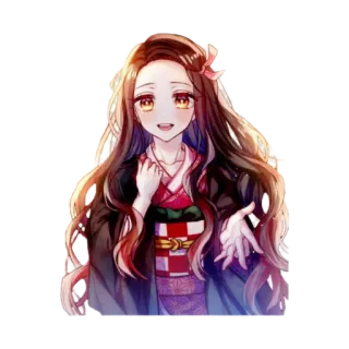 🥰 Nezuko Kamado Demon Slayer Anime, Demon Slayer, Nezuko, Süß, Mädchen, Manga telegram sticker