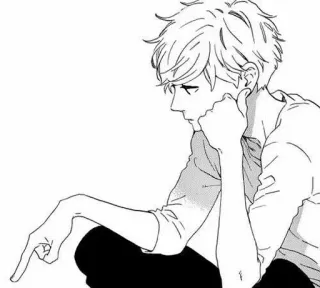 ❄️ anime, manga, boy, drawing, portrait telegram sticker