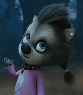 🐾 Winnie Werewolf Hotel Transylvania dessin animé, loup-garou, mignon, monstre, animal, personnage, animation telegram sticker