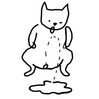 😗 猫, 動物, イラスト, 漫画, 面白い, ジョーク, 失礼 telegram sticker