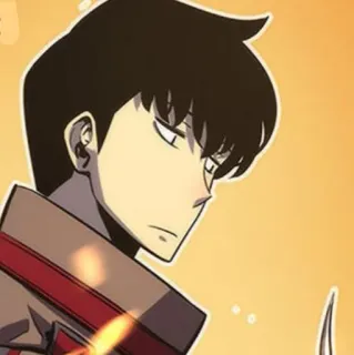 🕳 Sung Jin-woo Solo Leveling アニメ, ウェブトゥーン, ハンター, ファンタジー, キャラクター whatsapp sticker