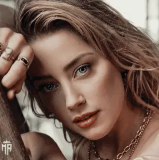 💋 Amber Heard актриса, портрет, женщина, знаменитость, лицо telegram sticker