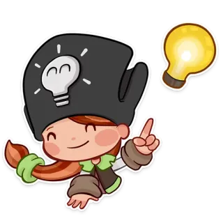 💡 Cartoon, Glühbirne, Idee, Figur, Sticker, Illustration whatsapp sticker