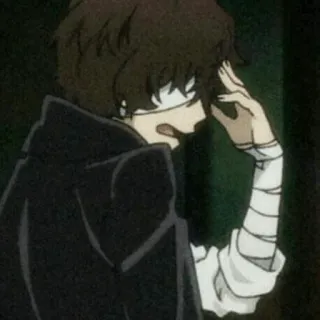 🤦‍♂ Dazai Osamu Bungo Stray Dogs Anime, Manga, Vendas, Suicida, Dazai, Bungo Stray Dogs whatsapp sticker