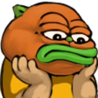 😟 Pepe the Frog Pepe, rana, meme, internet, expresión, dibujo animado, triste telegram sticker