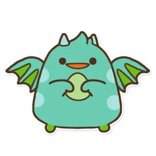 🐉 Monster, süß, Sticker, Drache, Cartoon telegram sticker