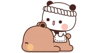 🫖 panda, oso, lindo, dibujos animados, kawaii telegram sticker