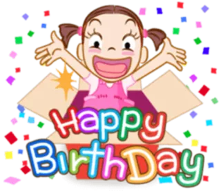 🎂 Happy Birthday feliz cumpleaños, cumpleaños, celebración, fiesta, confeti telegram sticker
