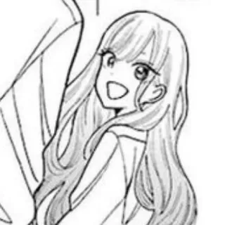 📀 animé, fille, manga, illustration, croquis telegram sticker
