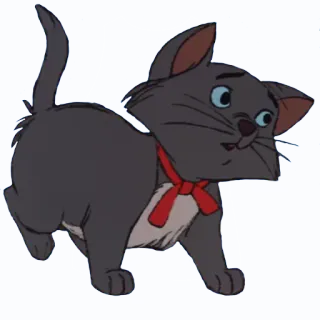 😽 Toulouse The Aristocats gato, gatinho, desenho animado, animal, Disney, Aristogatas telegram sticker