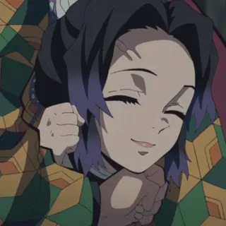 🦋 Shinobu Kocho Demon Slayer Аниме, Клинок, рассекающий демонов, Шинобу Кочо, Манга, Улыбка telegram sticker