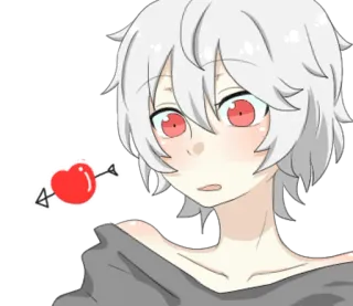 😍 Anime, Cœur, Flèche, Mignon, Manga whatsapp sticker