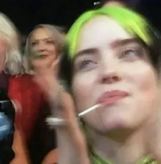 😐 Billie Eilish คนดัง, นักร้อง, ดนตรี, Billie Eilish, คน telegram sticker