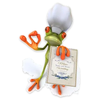 🍝 Mom
Sarah and David
Wedding żaba, kucharz, ślub, zaproszenie telegram sticker