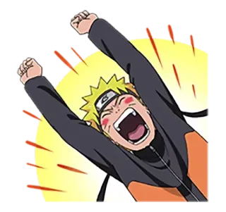 ⚡️ Naruto anime, excited, celebration, naruto, uzumaki whatsapp sticker