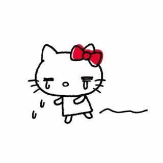🍓 Hello Kitty Hello Kitty, cartoon, character, cute, sad telegram sticker