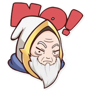 😑 NO! non, en colère, sorcier, désapprobation, déni telegram sticker