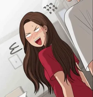 🌨 Kreskówka, Wyraz, Kobieta, Szczęśliwy, Anime, Manga whatsapp sticker