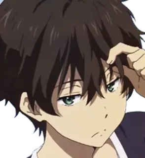 😕 Anime, Personagem, Masculino, Menino, Retrato telegram sticker