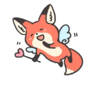 Red Fluffy Fox telegram stickers