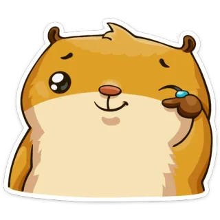 😅 hamster, animal, fofo, adorável, engraçado, kawaii, emoji, adesivo telegram sticker