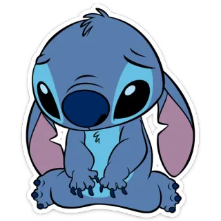 🙄 Stitch Lilo & Stitch Стич, Лило и Стич, Дисней, грустный, милый, инопланетянин whatsapp sticker