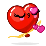 😘 serce, miłość, pocałunek, słodki, kreskówka telegram sticker