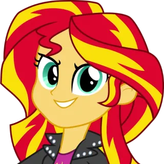 😏 Sunset Shimmer My Little Pony Kartun, Anime, Gadis, Sunset Shimmer, My Little Pony, MLP telegram sticker