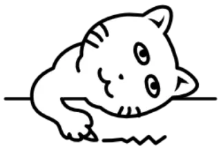 😀 Katze, Kätzchen, Tier, süß, Cartoon, Haustier, spielerisch, weiß telegram sticker
